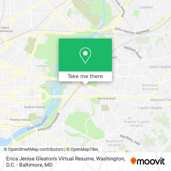 Mapa de Erica Jenise Gleaton's Virtual Resume