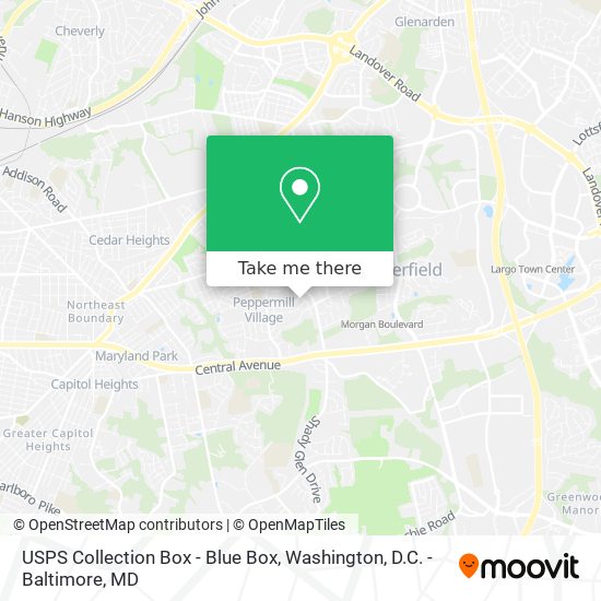 USPS Collection Box - Blue Box map