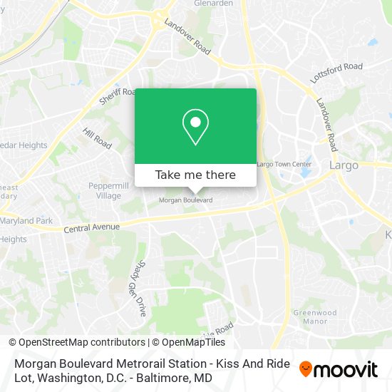 Morgan Boulevard Metrorail Station - Kiss And Ride Lot map