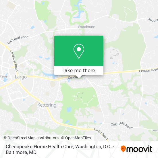 Mapa de Chesapeake Home Health Care