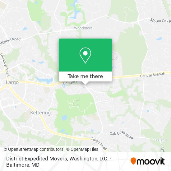 District Expedited Movers map