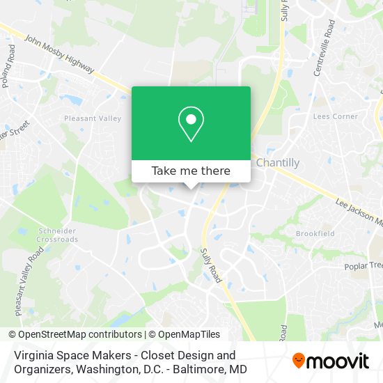 Virginia Space Makers - Closet Design and Organizers map