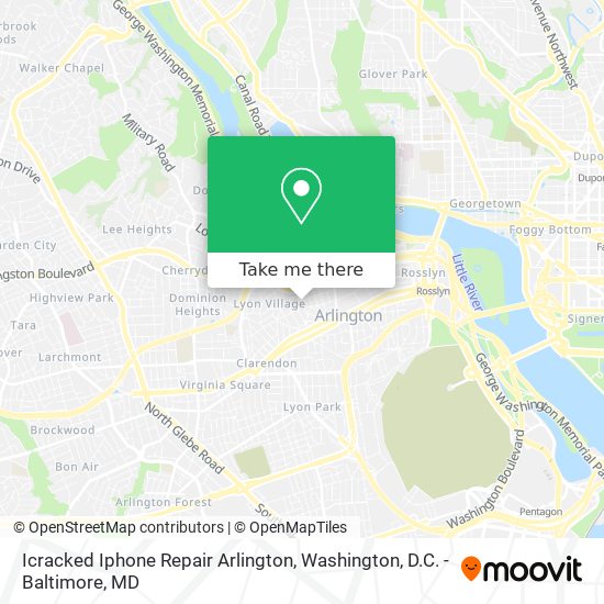 Mapa de Icracked Iphone Repair Arlington