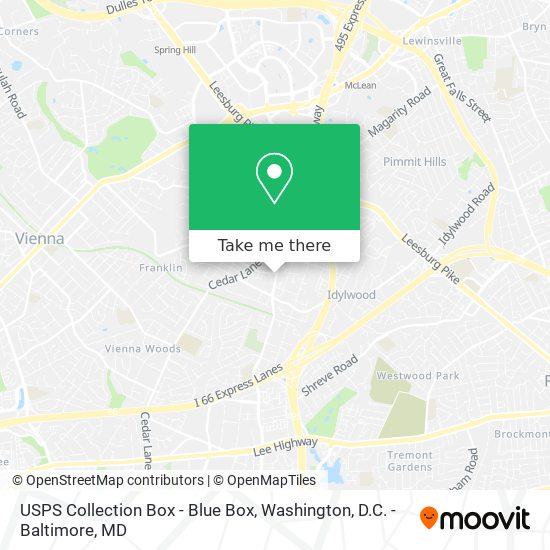 USPS Collection Box - Blue Box map