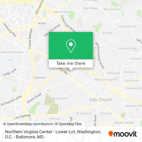 Northern Virginia Center - Lower Lot map