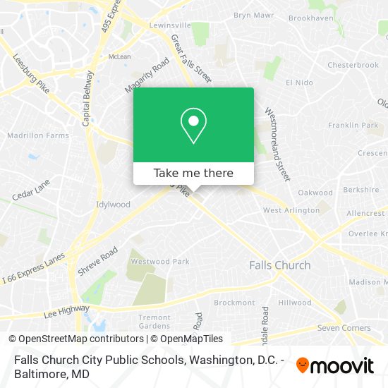 Mapa de Falls Church City Public Schools