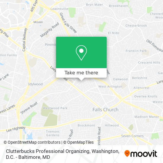 Mapa de Clutterbucks Professional Organizing