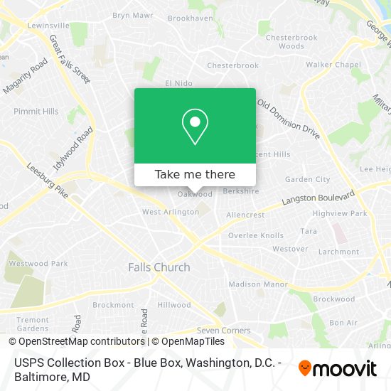 USPS Collection Box - Blue Box map