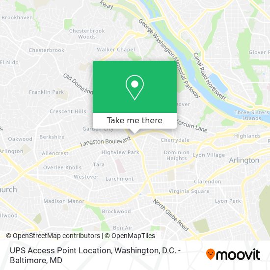 UPS Access Point Location map