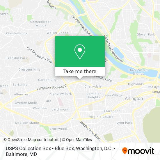 USPS Collection Box - Blue Box map