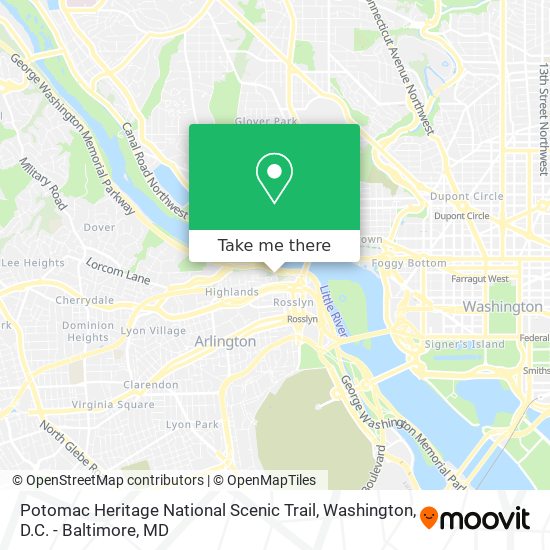 Potomac Heritage National Scenic Trail map