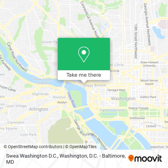 Swea Washington D.C. map