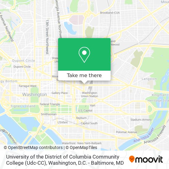 University of the District of Columbia Community College (Udc-CC) map