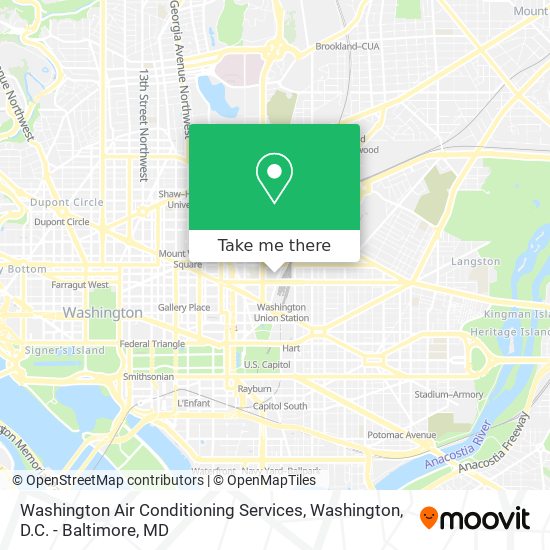 Washington Air Conditioning Services map