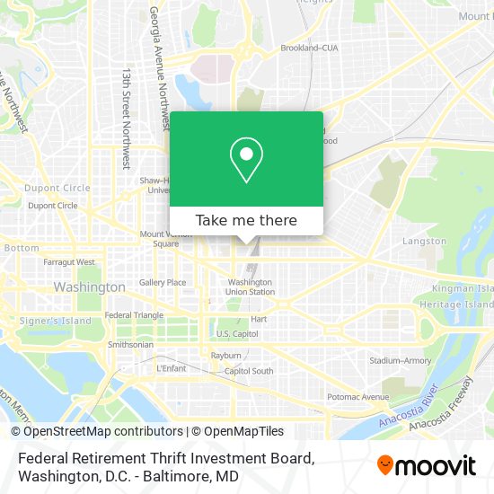 Mapa de Federal Retirement Thrift Investment Board