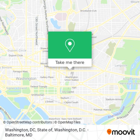 Washington, DC, State of map