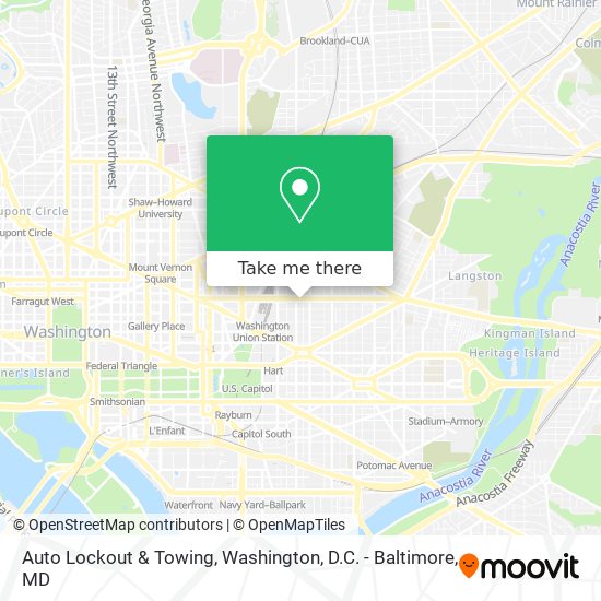 Auto Lockout & Towing map