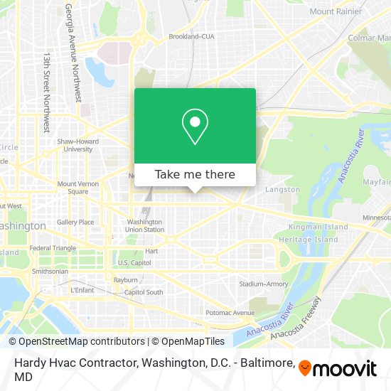 Hardy Hvac Contractor map