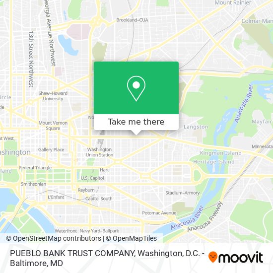 Mapa de PUEBLO BANK TRUST COMPANY