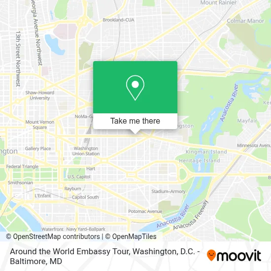 Around the World Embassy Tour map