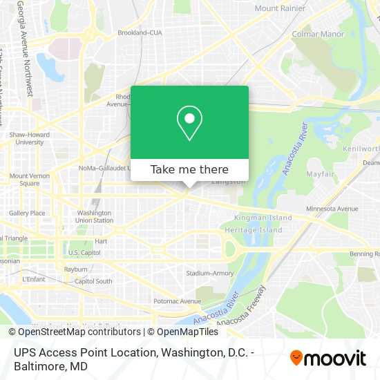 UPS Access Point Location map