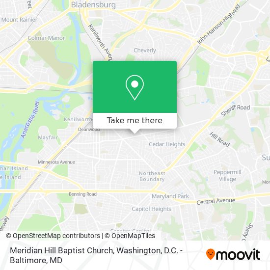 Meridian Hill Baptist Church map