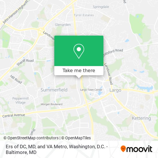 Mapa de Ers of DC, MD, and VA Metro