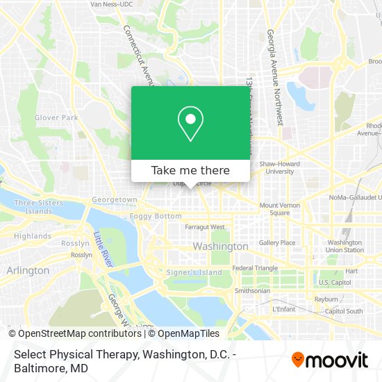 Select Physical Therapy map