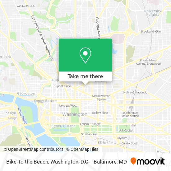 Bike To the Beach map