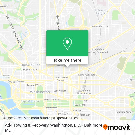 Ad4 Towing & Recovery map