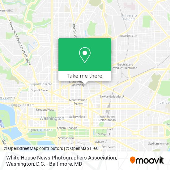 White House News Photographers Association map