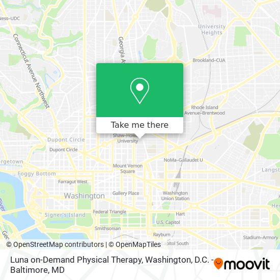 Luna on-Demand Physical Therapy map