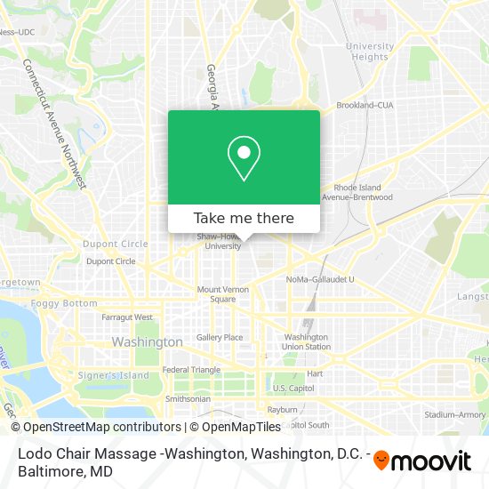 Lodo Chair Massage -Washington map