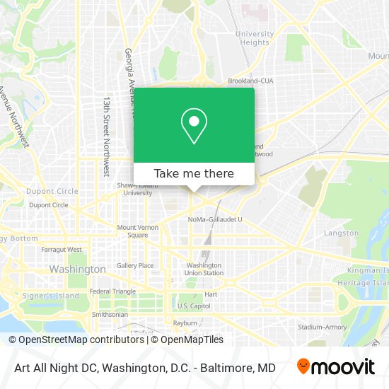 Art All Night DC map