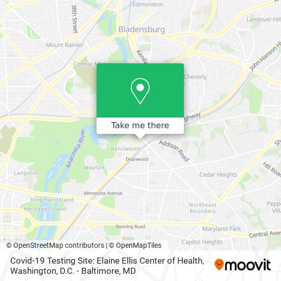 Covid-19 Testing Site: Elaine Ellis Center of Health map