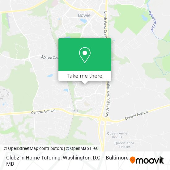 Clubz in Home Tutoring map