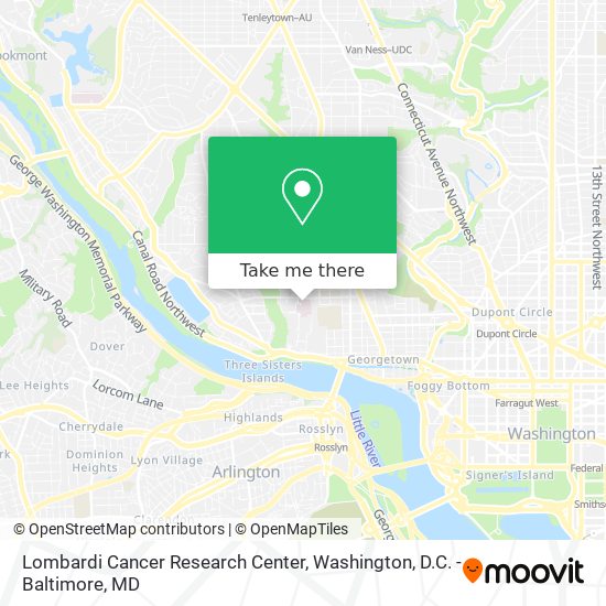 Lombardi Cancer Research Center map