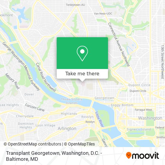 Transplant Georgetown map