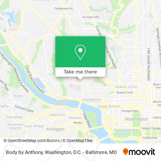 Body by Anthony map