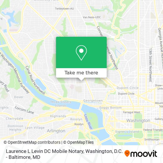 Laurence L Levin DC Mobile Notary map