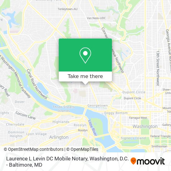 Mapa de Laurence L Levin DC Mobile Notary