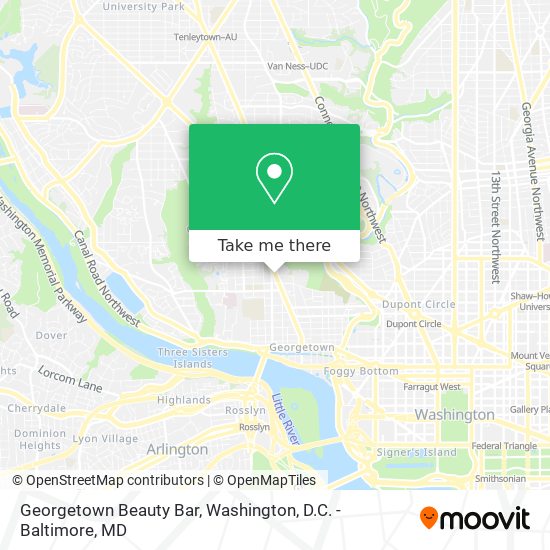 Mapa de Georgetown Beauty Bar