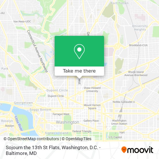 Mapa de Sojourn the 13th St Flats