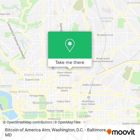 Bitcoin of America Atm map