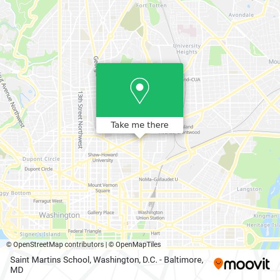 Saint Martins School map