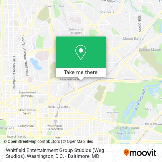 Mapa de Whitfield Entertainment Group Studios (Weg Studios)