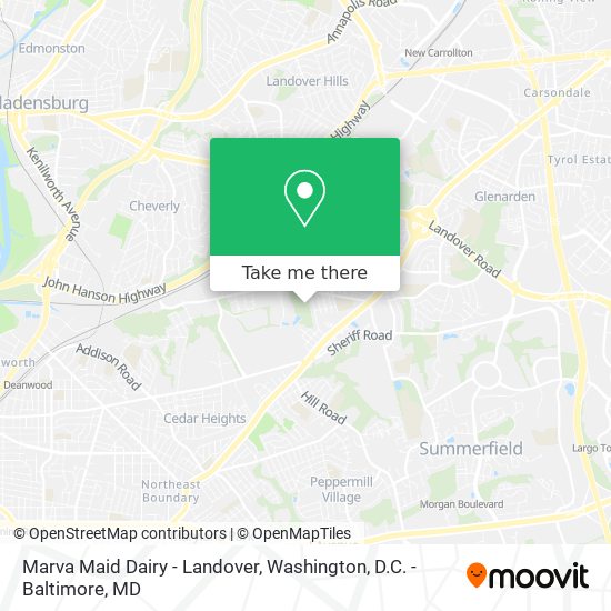 Mapa de Marva Maid Dairy - Landover