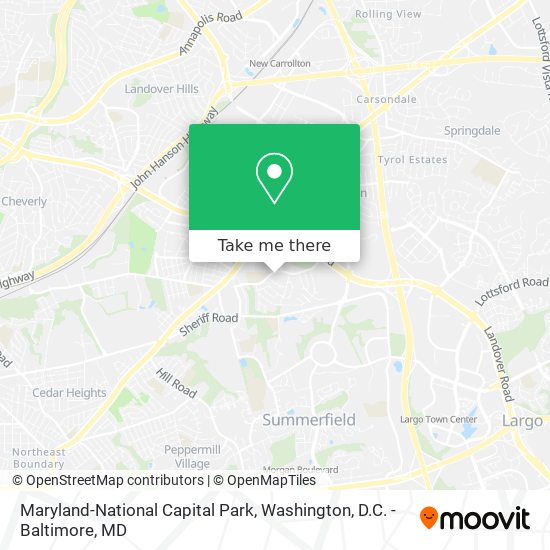 Mapa de Maryland-National Capital Park