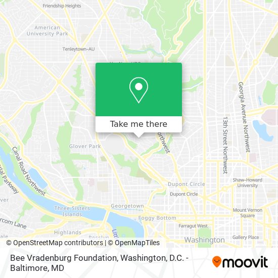 Bee Vradenburg Foundation map