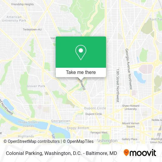 Colonial Parking map